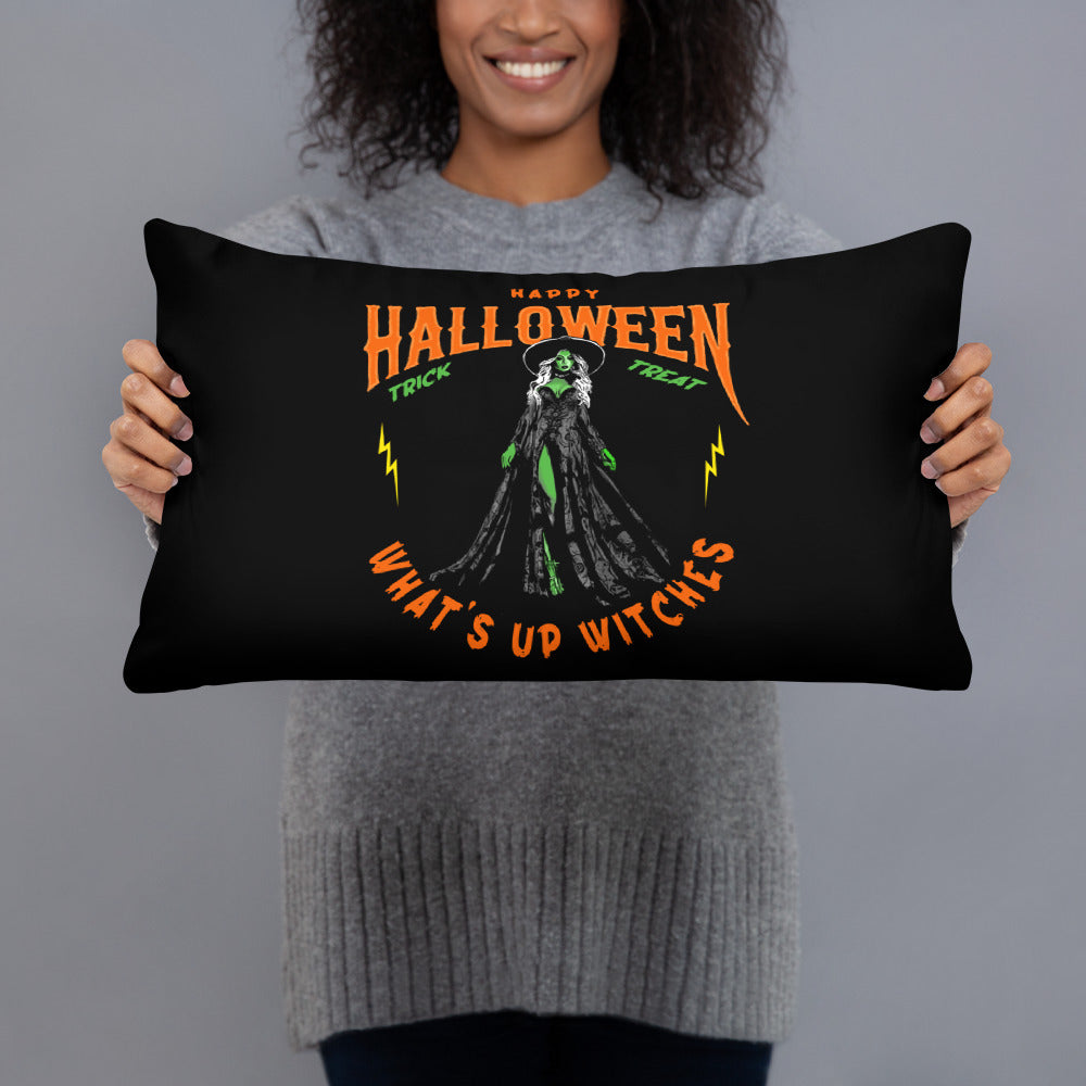 Halloween What up WitchesBasic Pillow