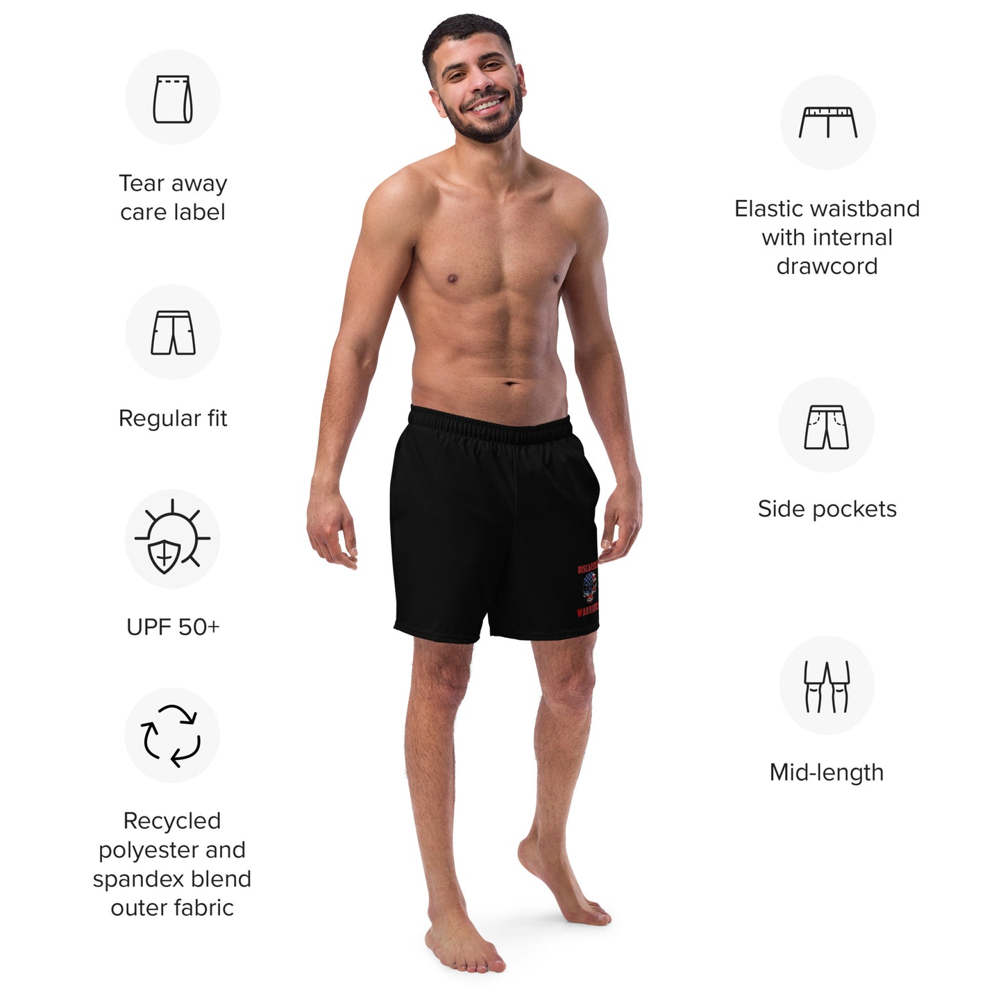Discarded Warriors Skull Men's swim trunks