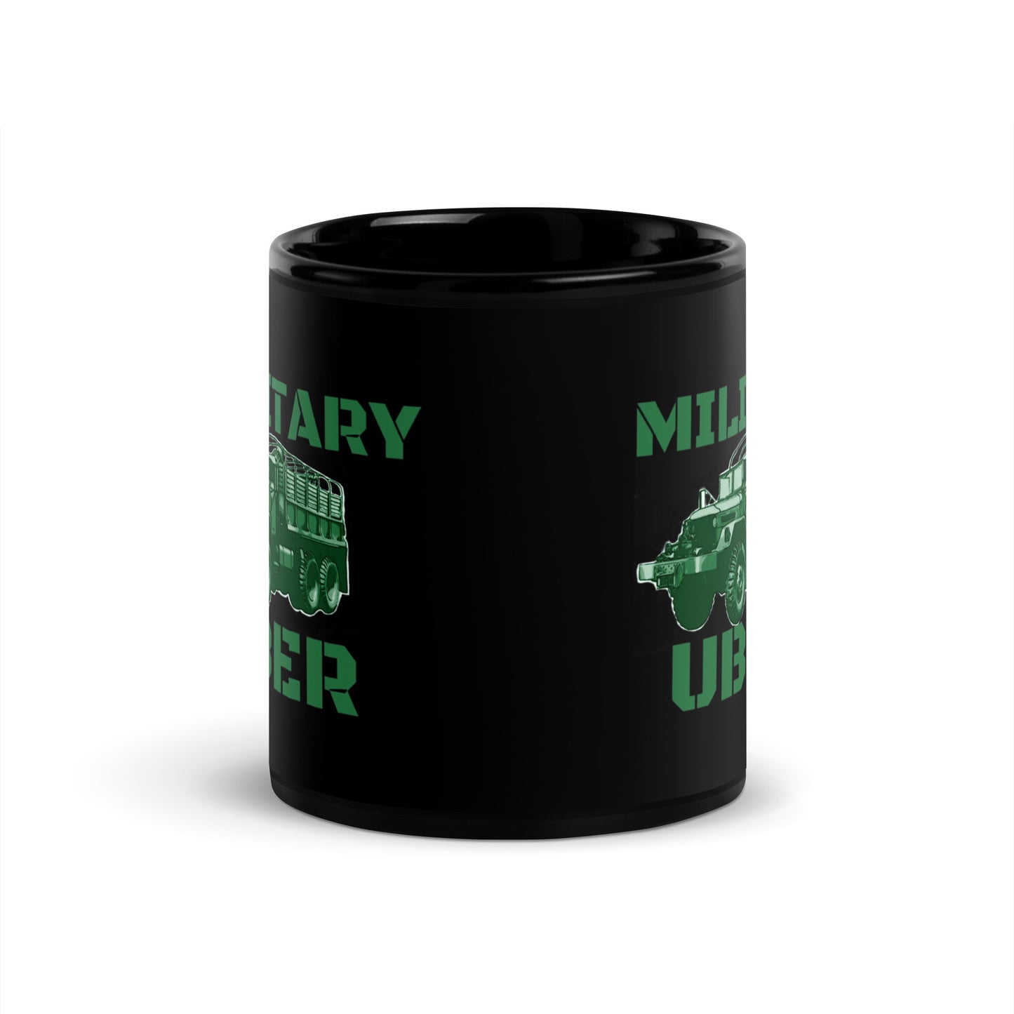 Military Uber Black Glossy Mug