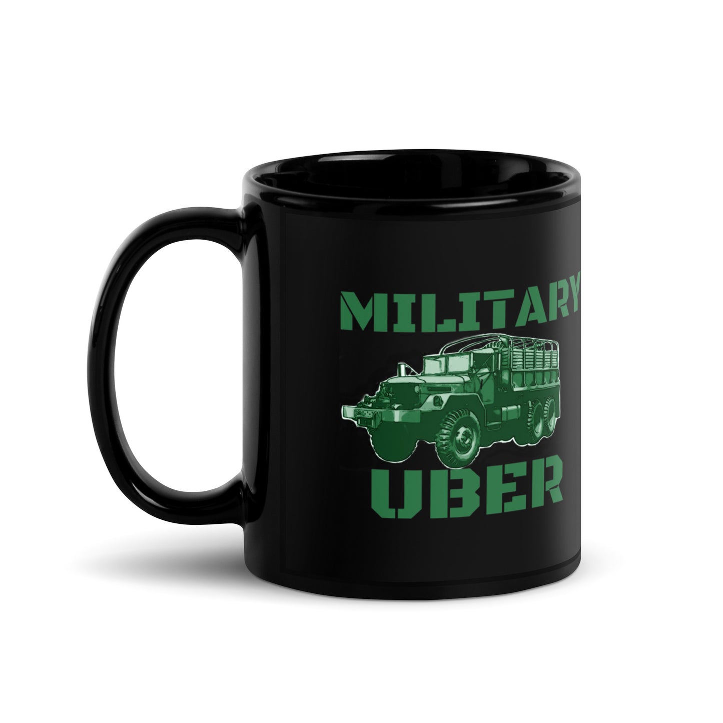 Military Uber Black Glossy Mug