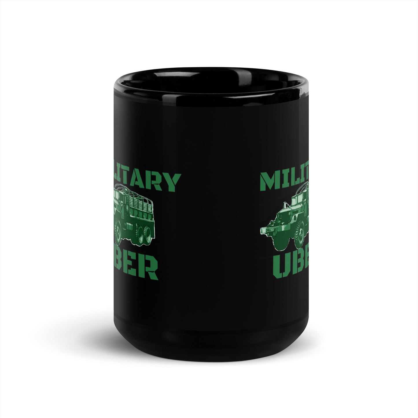 Military Uber Black Glossy Mug
