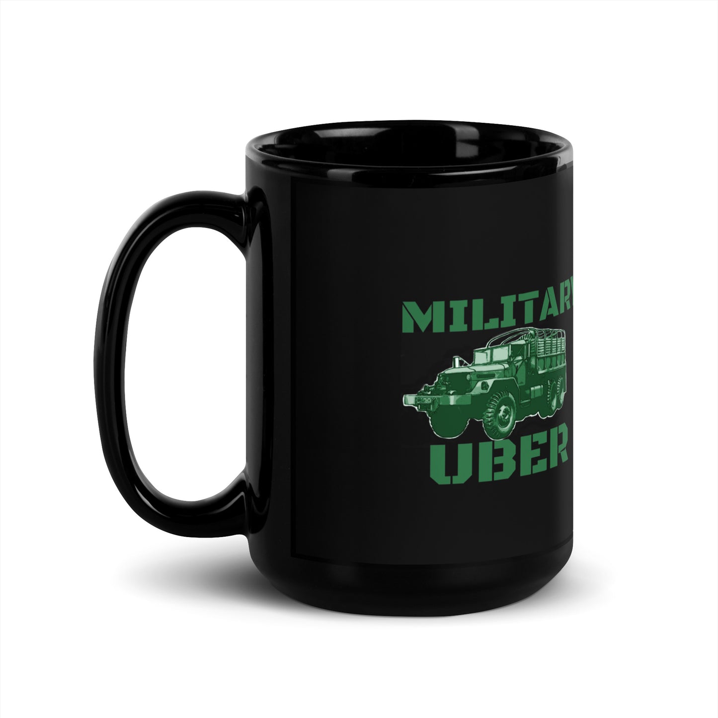 Military Uber Black Glossy Mug