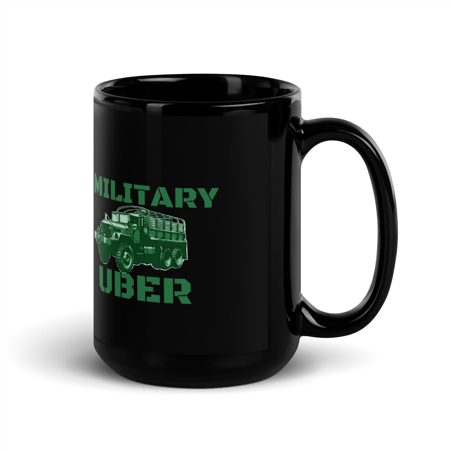 Military Uber Black Glossy Mug