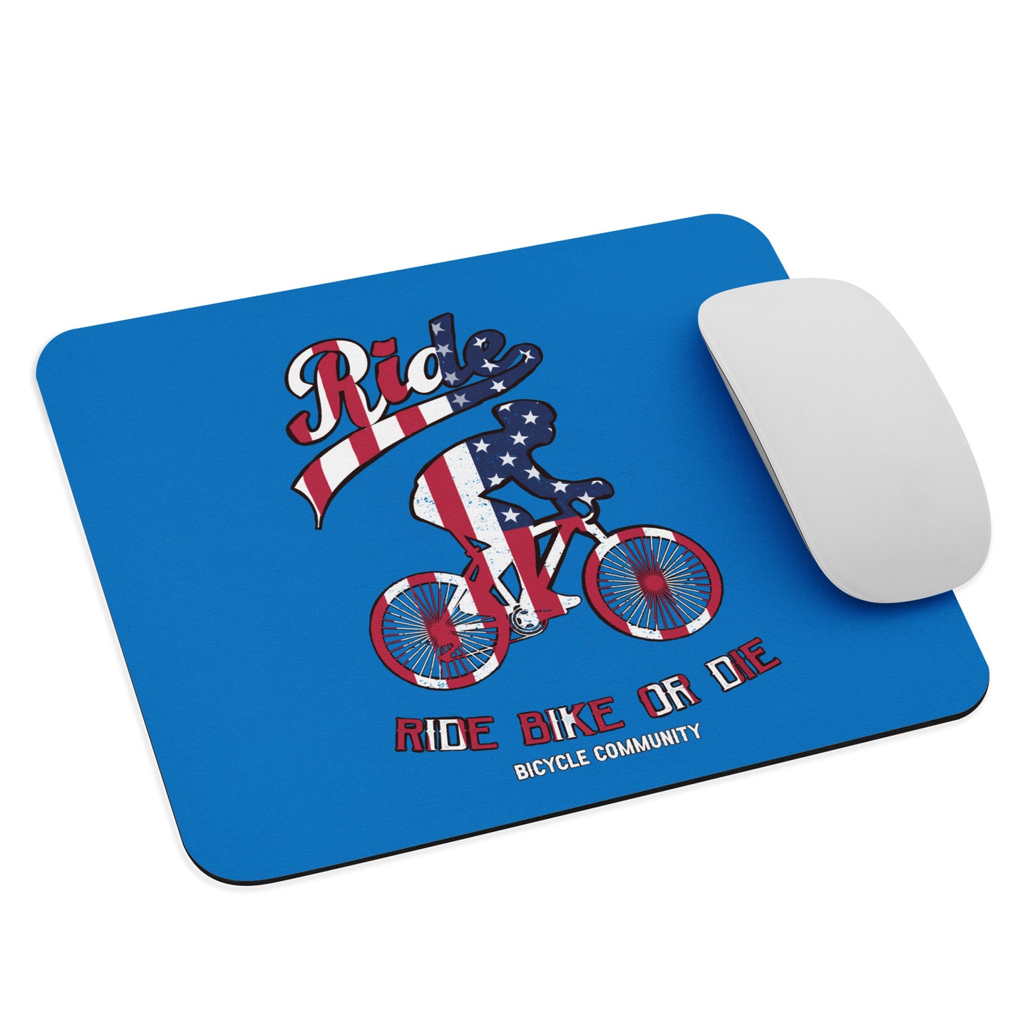 Bike Flag Mouse pad