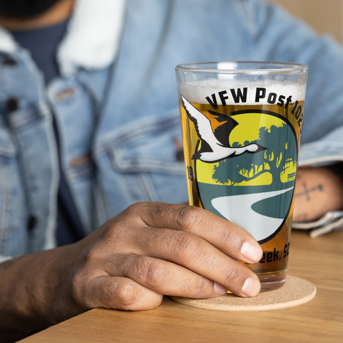 VFW Post 10256 Shaker pint glass