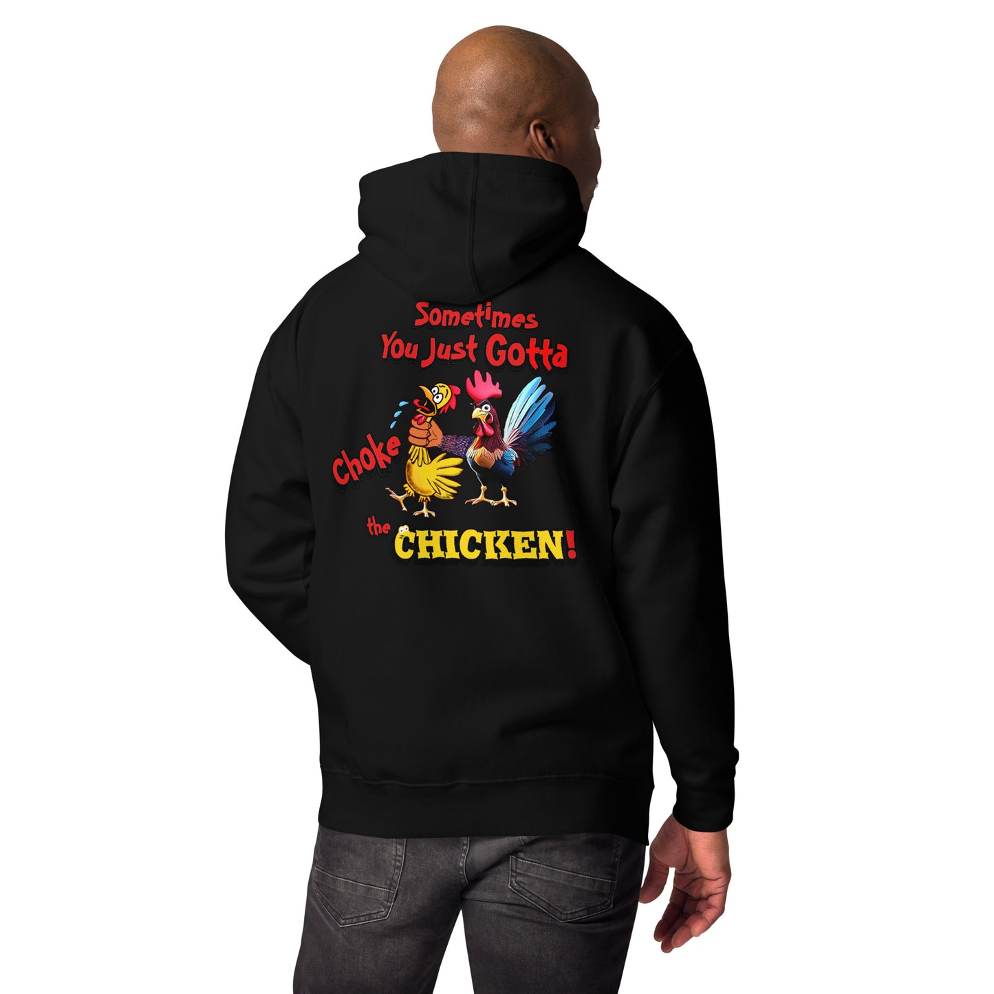 Cocky Ranch Wear Choke Chicken Unisex Hoodie