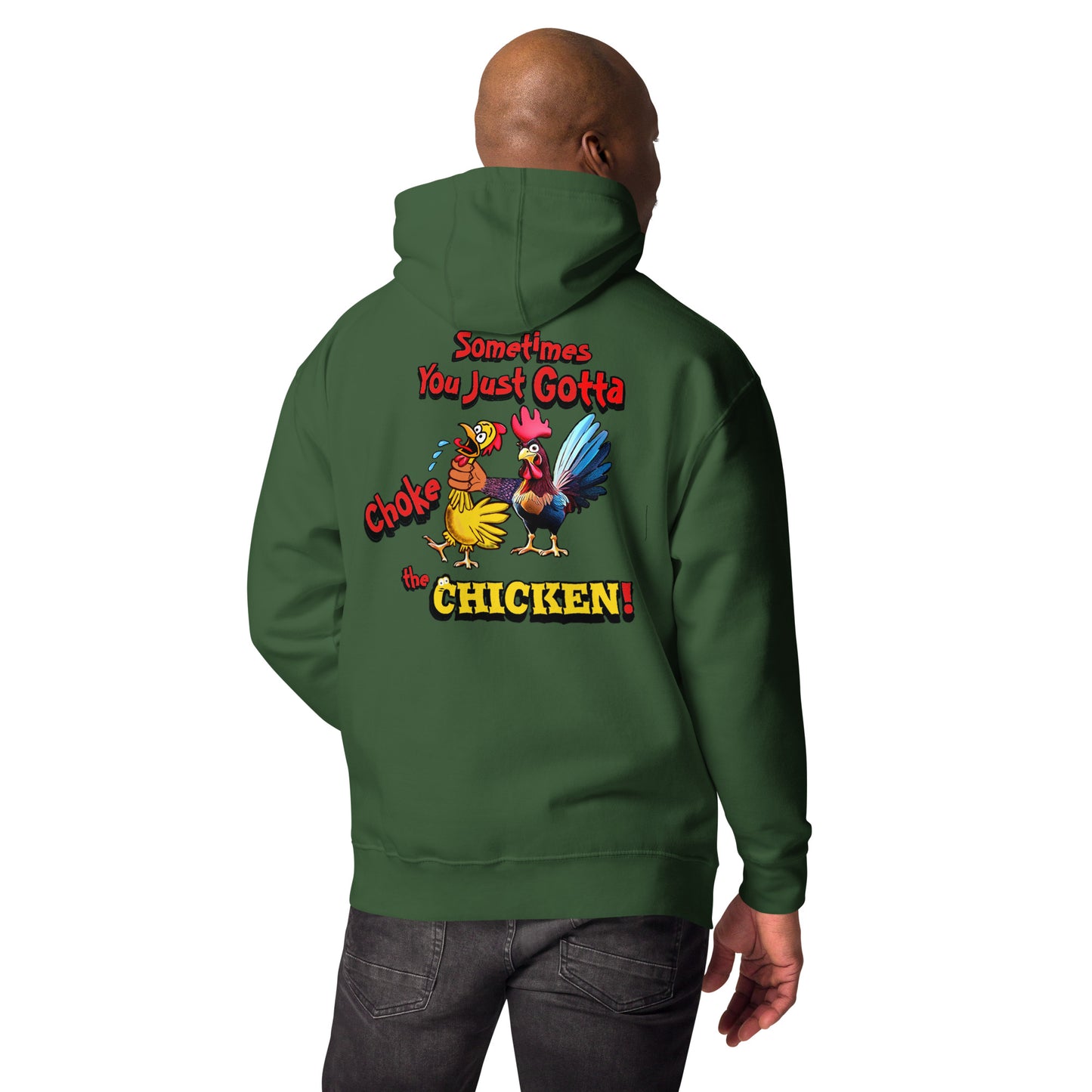 Cocky Ranch Wear Choke Chicken Unisex Hoodie