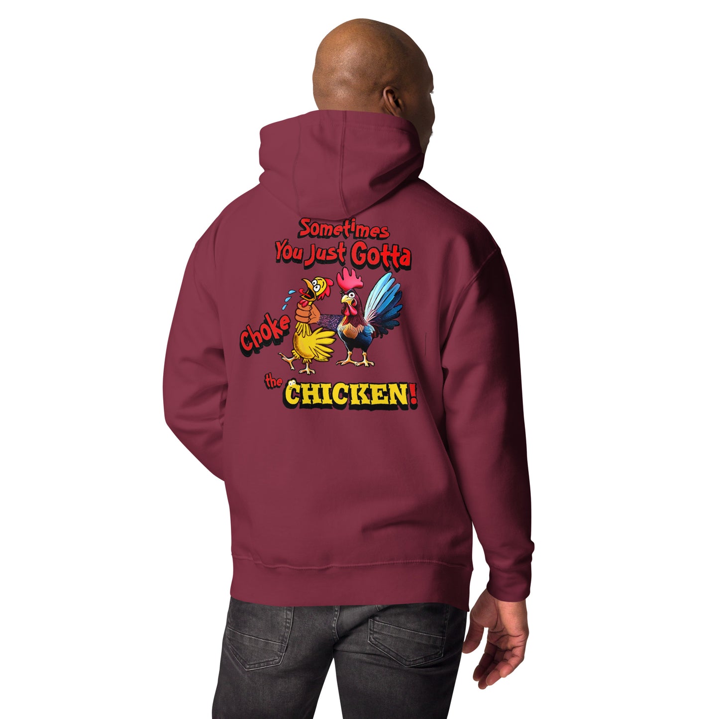 Cocky Ranch Wear Choke Chicken Unisex Hoodie