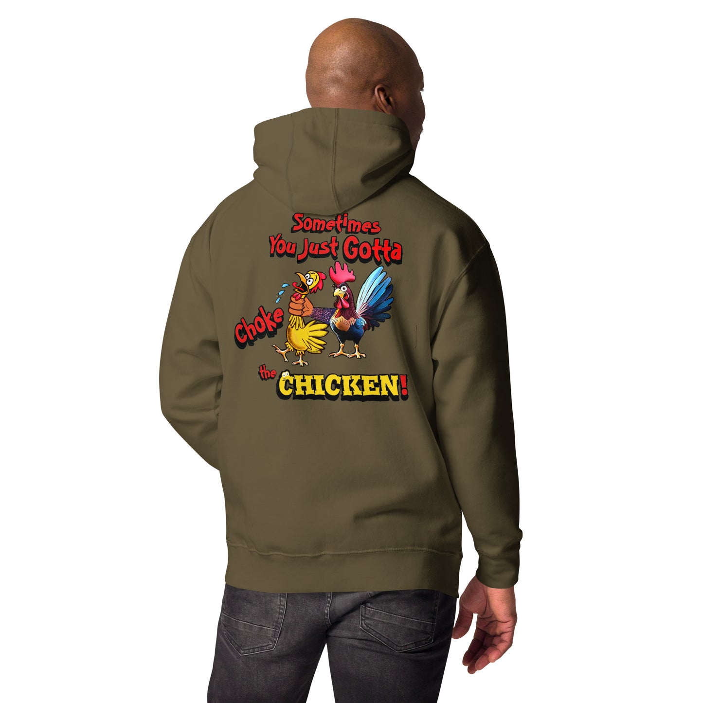 Cocky Ranch Wear Choke Chicken Unisex Hoodie