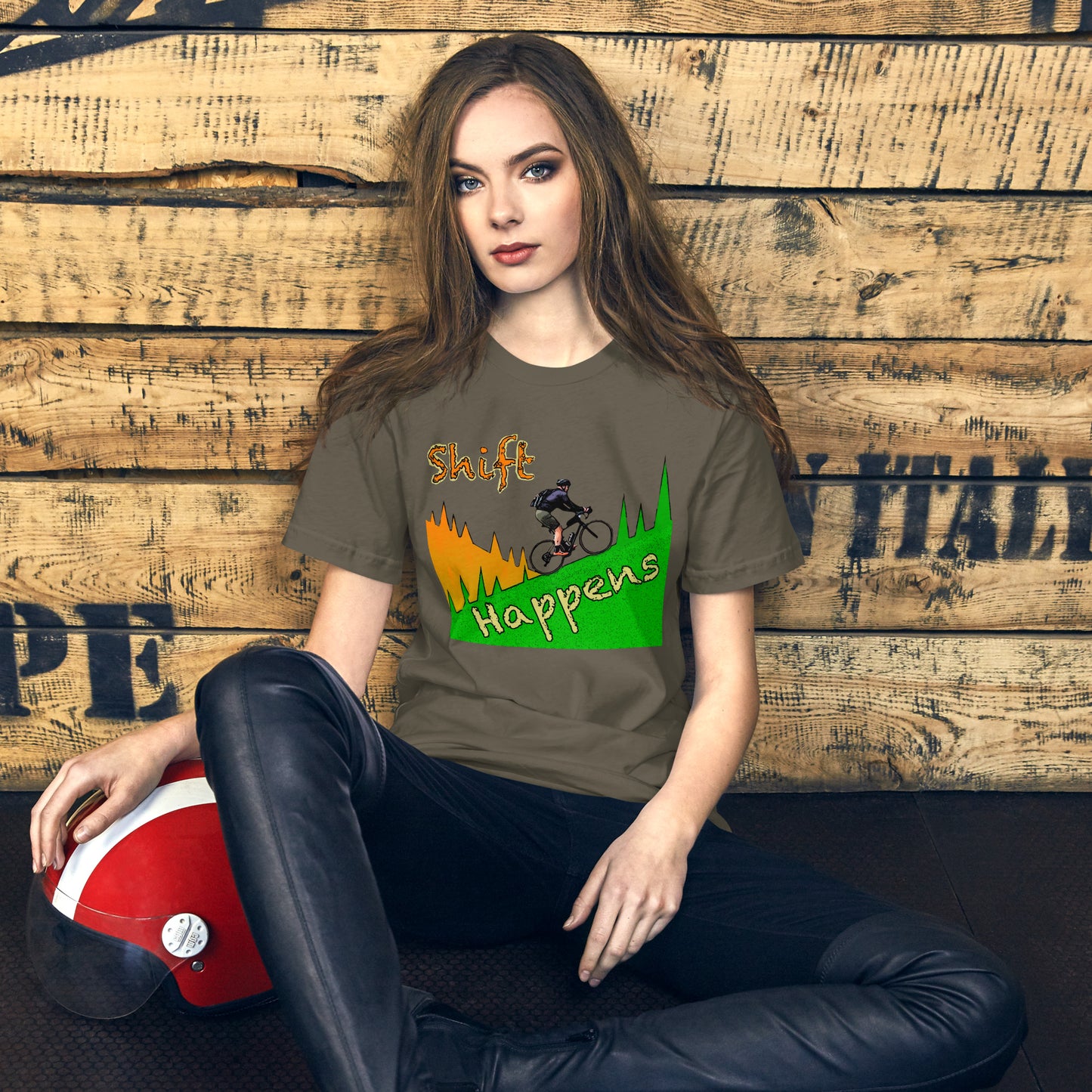 Bike Shift Happens Unisex t-shirt