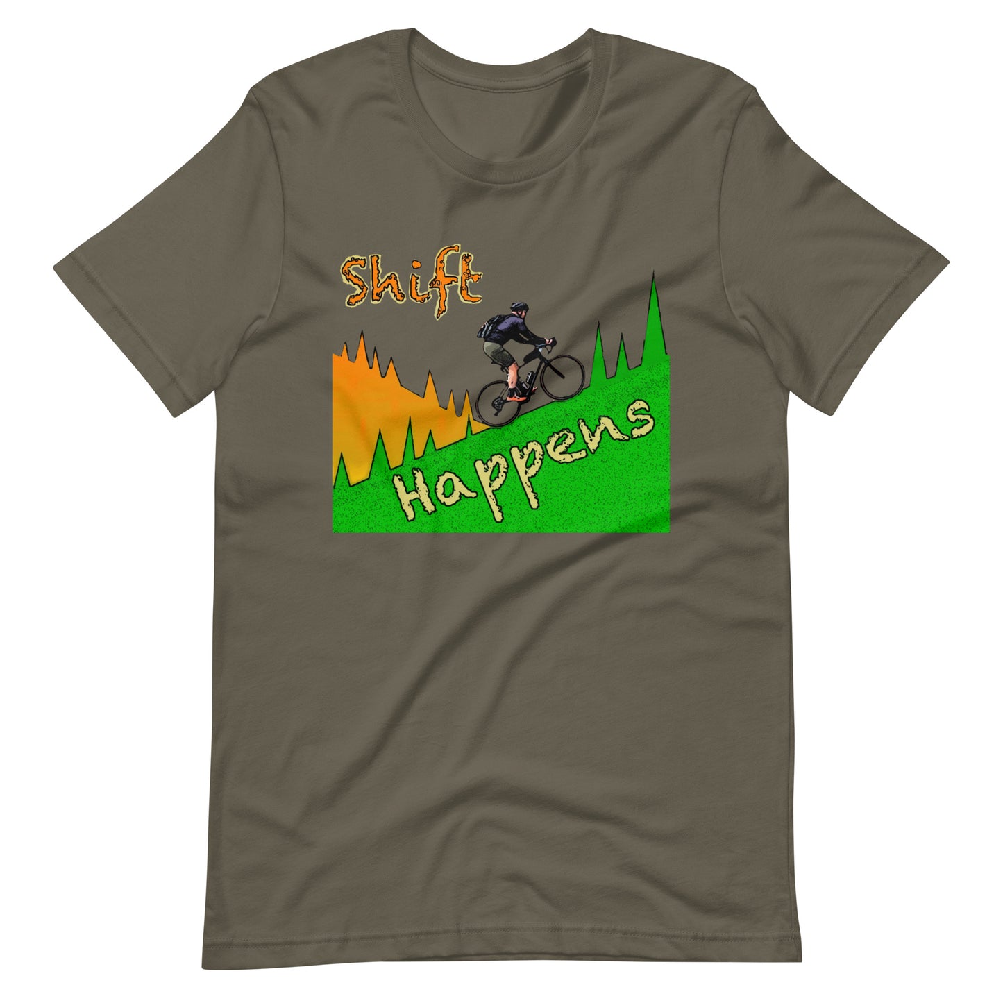 Bike Shift Happens Unisex t-shirt