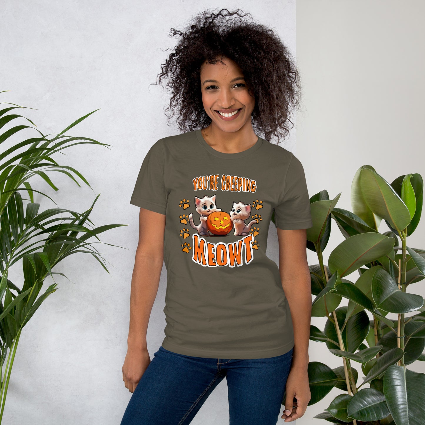 Halloween Creeping Meowt Unisex t-shirt
