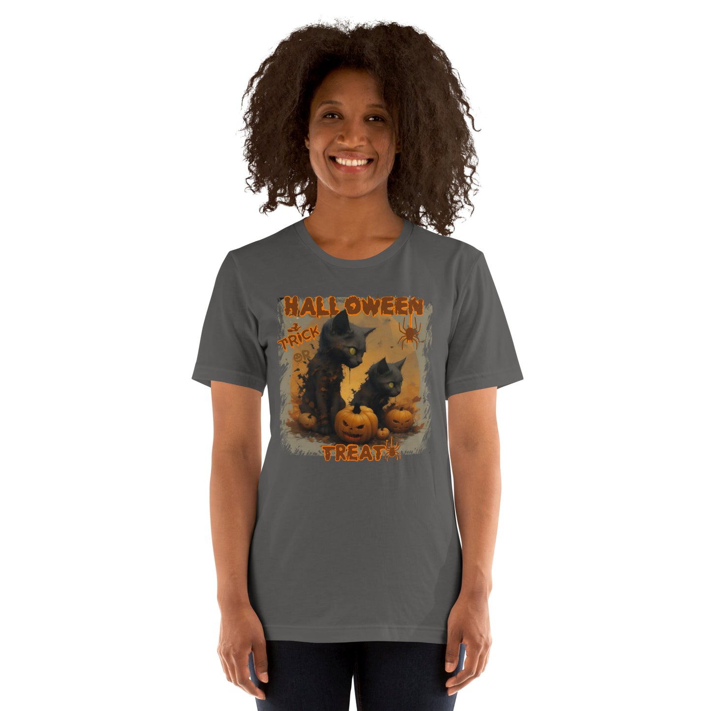 Halloween Cats trick or treat Unisex t-shirt