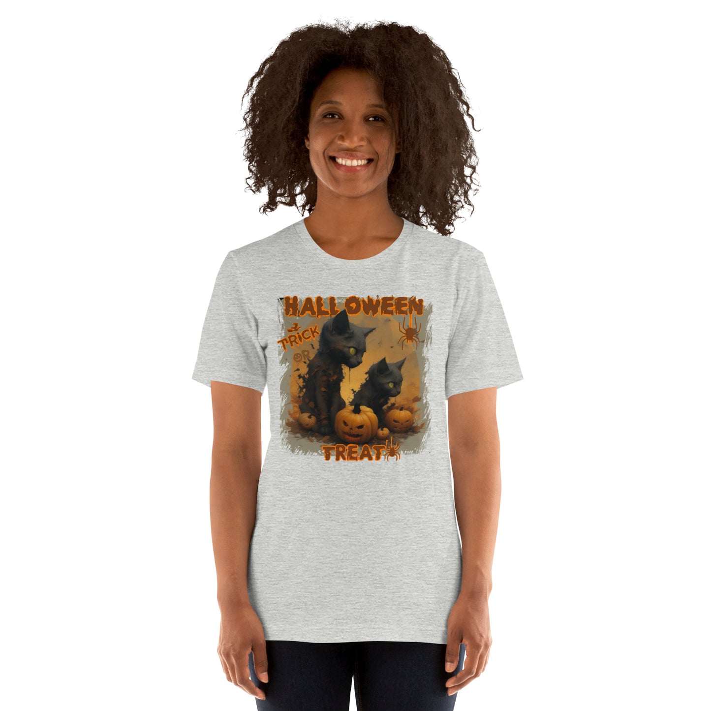 Halloween Cats trick or treat Unisex t-shirt