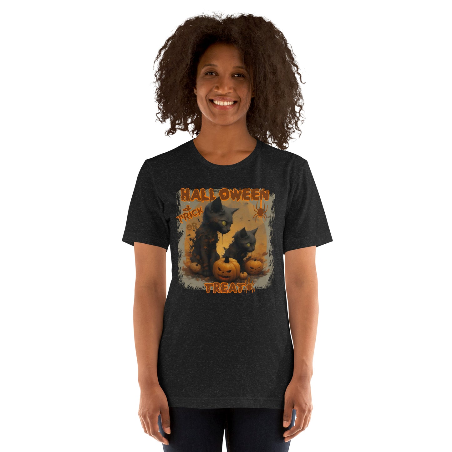 Halloween Cats trick or treat Unisex t-shirt