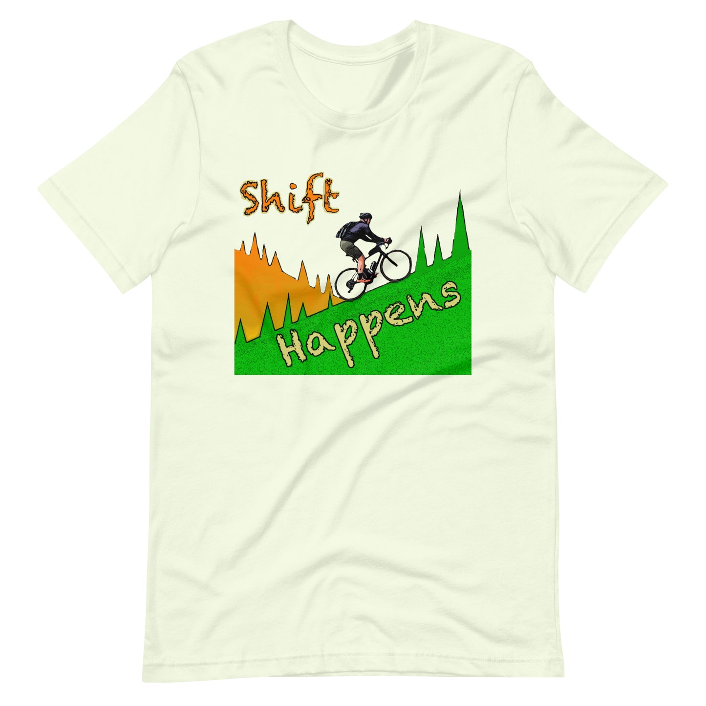 Bike Shift Happens Unisex t-shirt