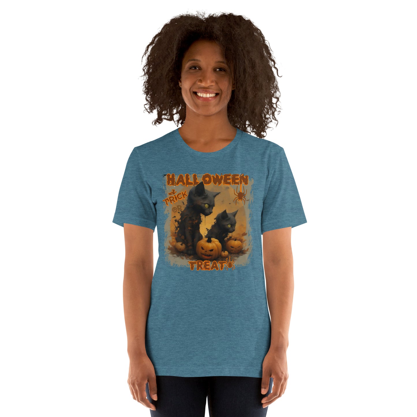 Halloween Cats trick or treat Unisex t-shirt