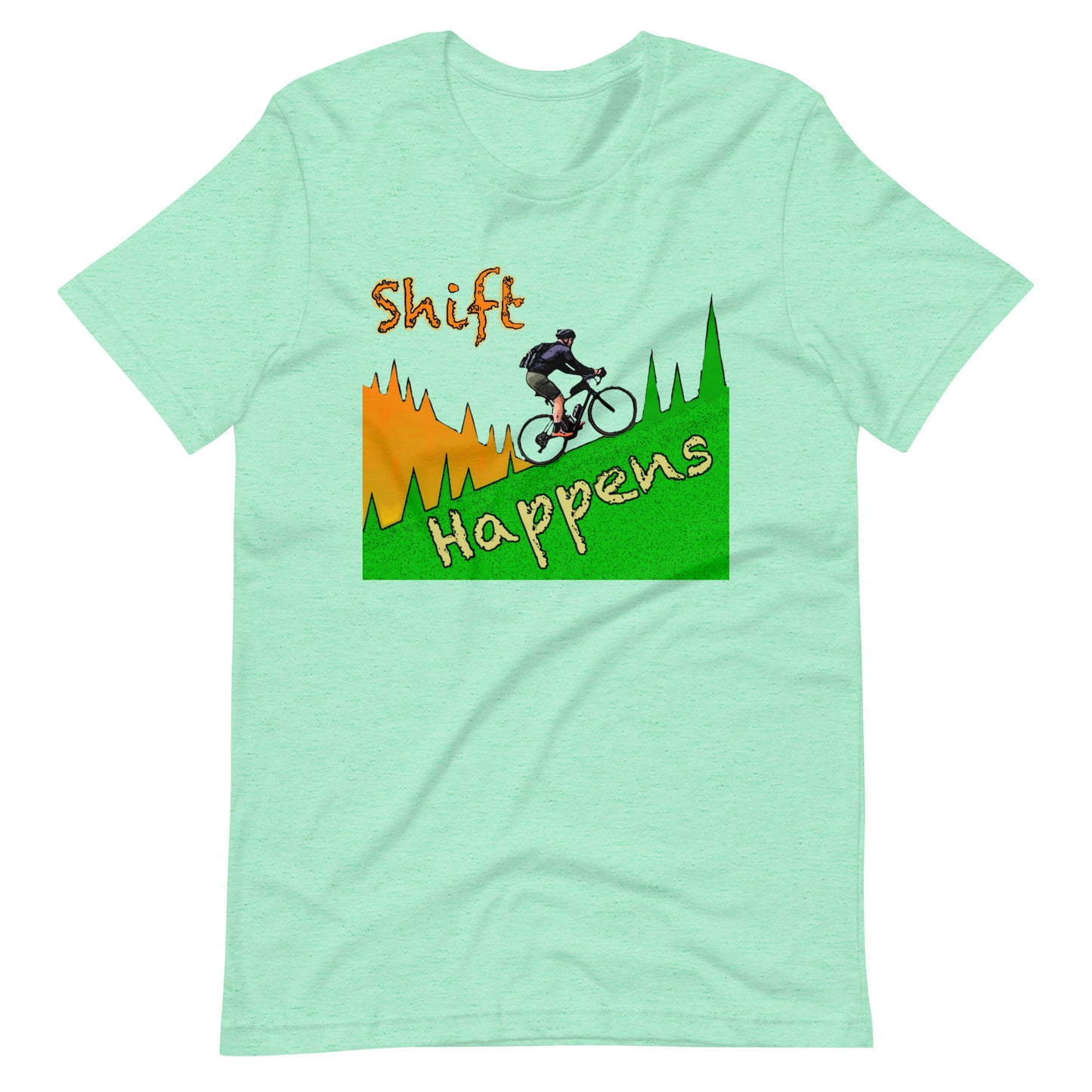 Bike Shift Happens Unisex t-shirt