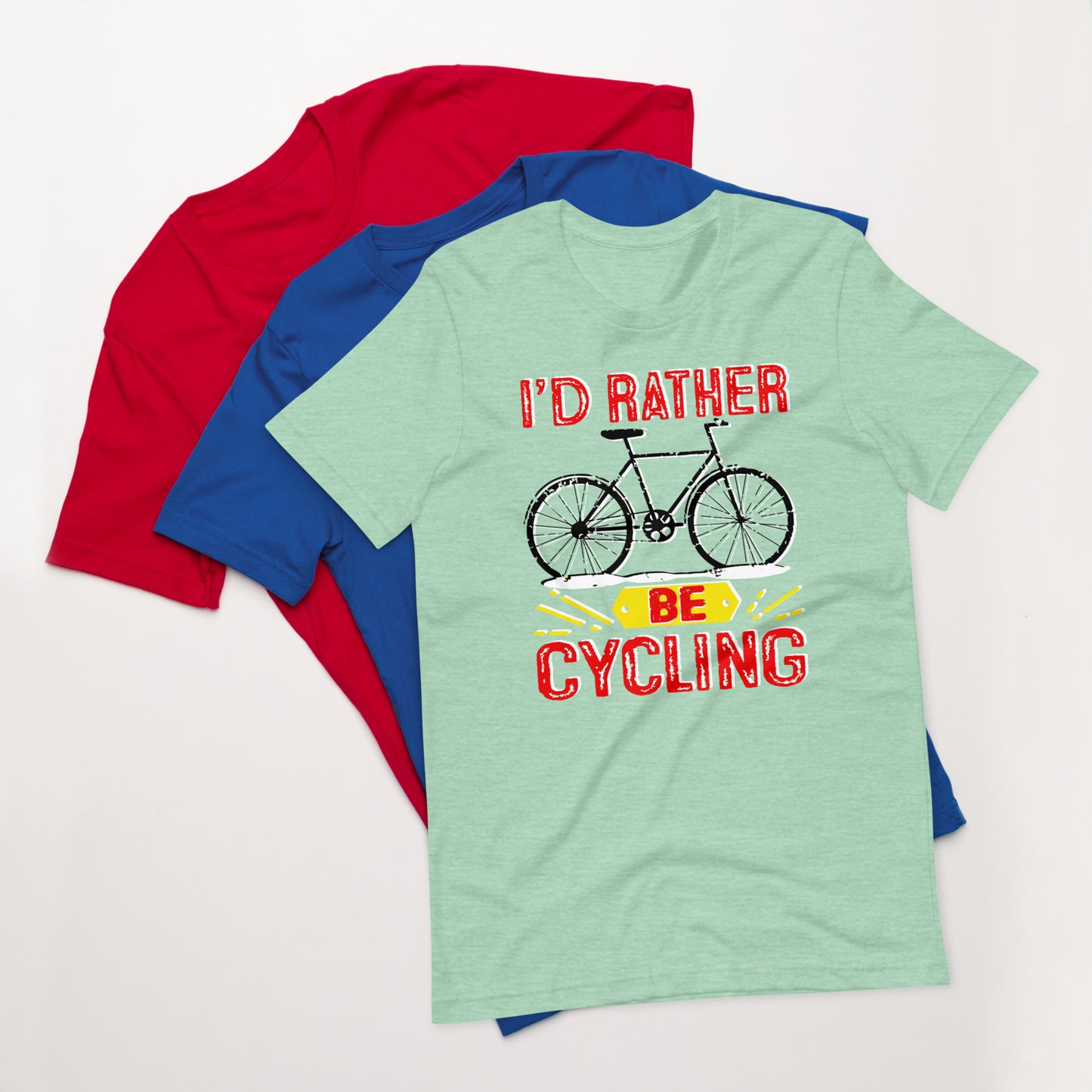 Bike I’d rather be cycling Unisex t-shirt