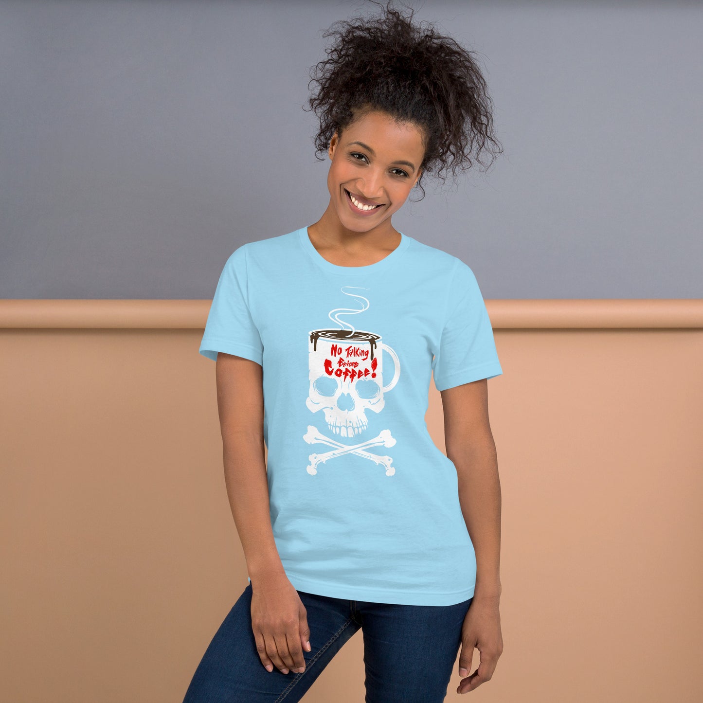 No talking before Coffee Unisex t-shirt
