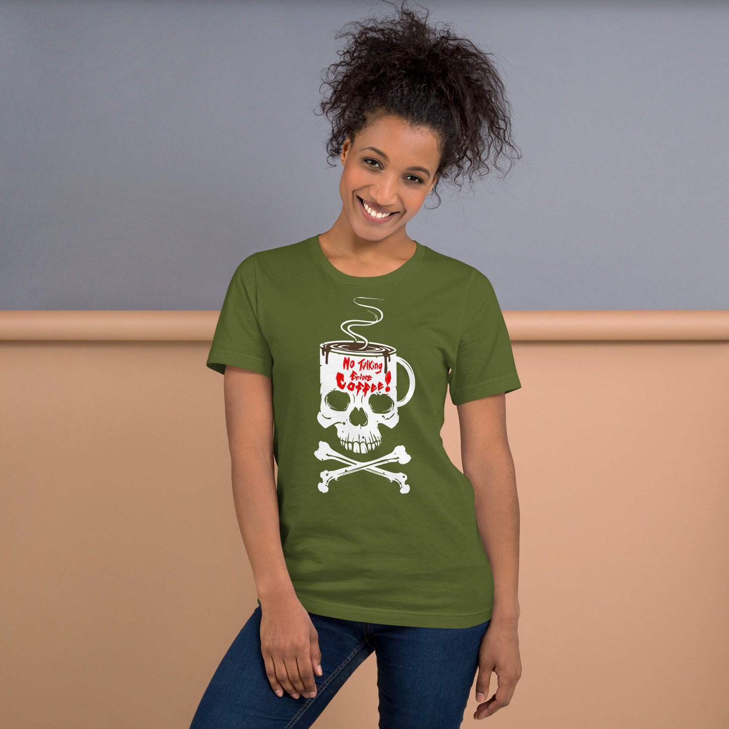 No talking before Coffee Unisex t-shirt
