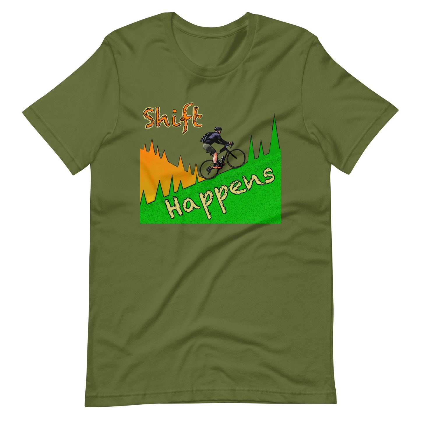 Bike Shift Happens Unisex t-shirt