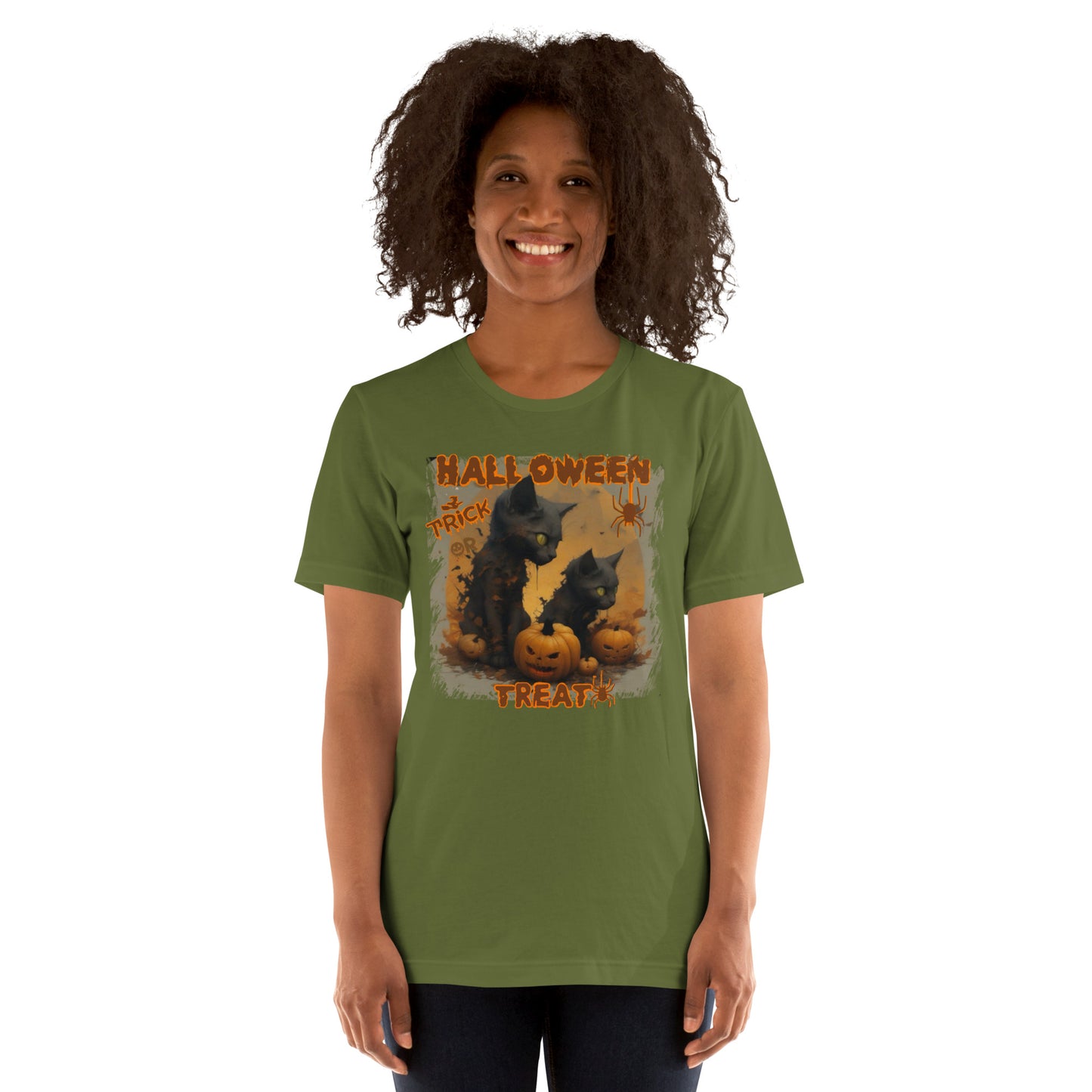 Halloween Cats trick or treat Unisex t-shirt