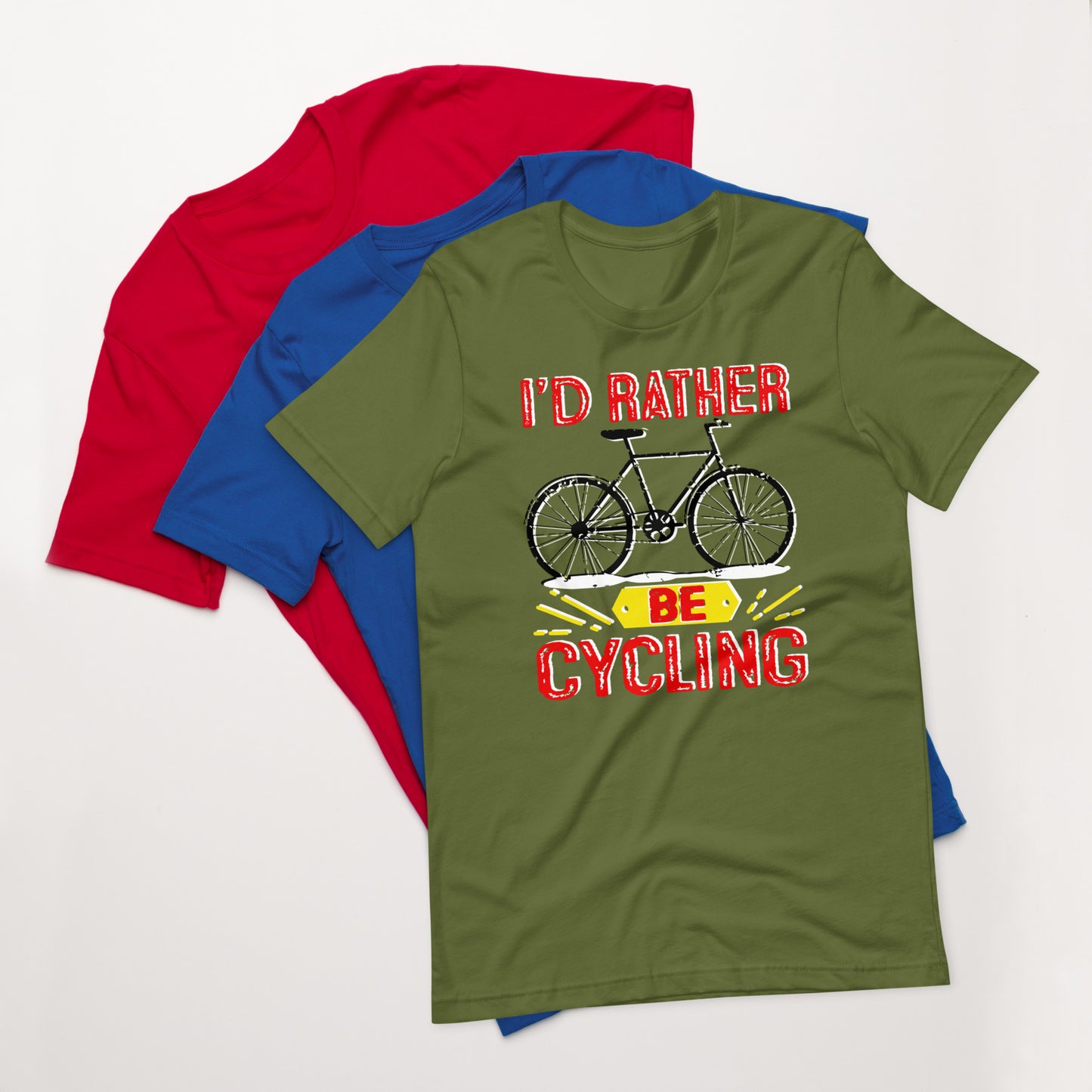 Bike I’d rather be cycling Unisex t-shirt