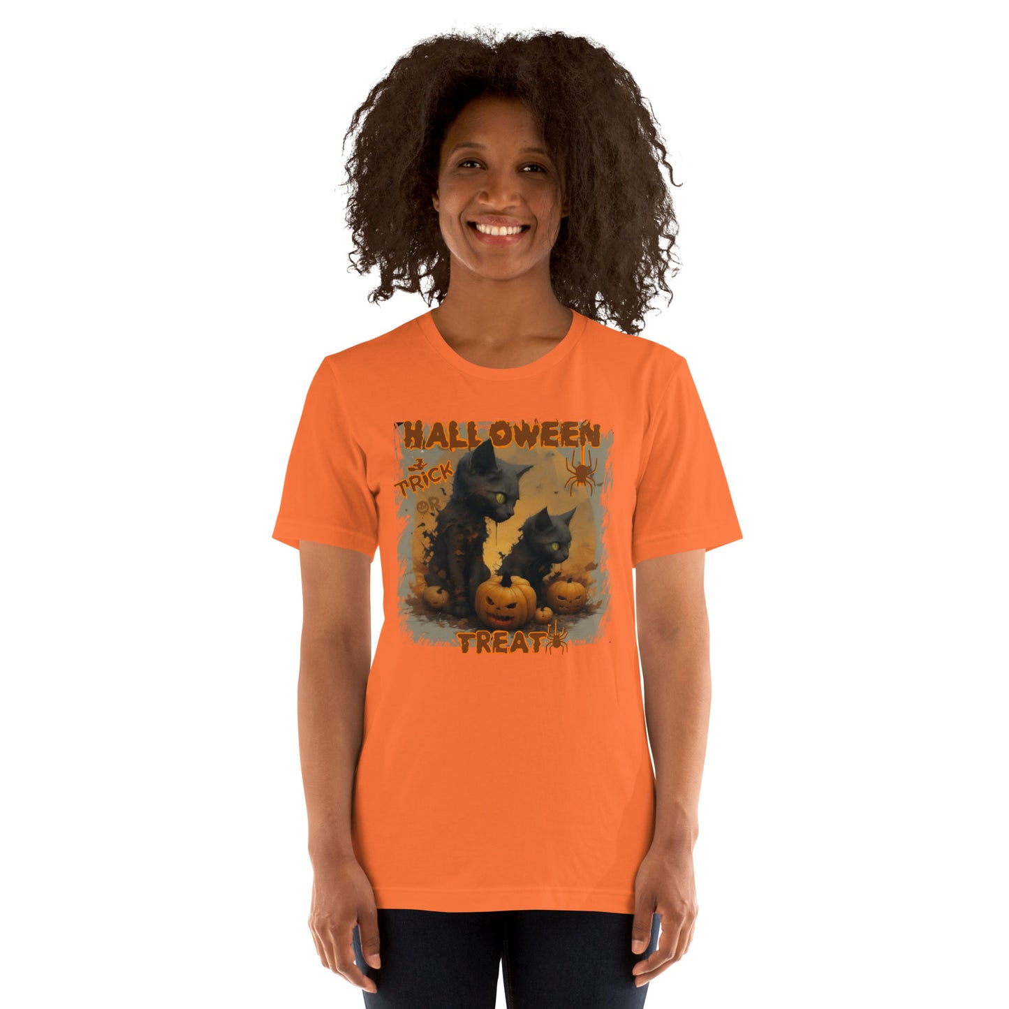 Halloween Cats trick or treat Unisex t-shirt