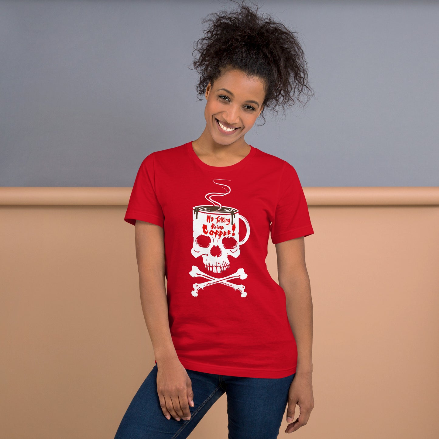 No talking before Coffee Unisex t-shirt