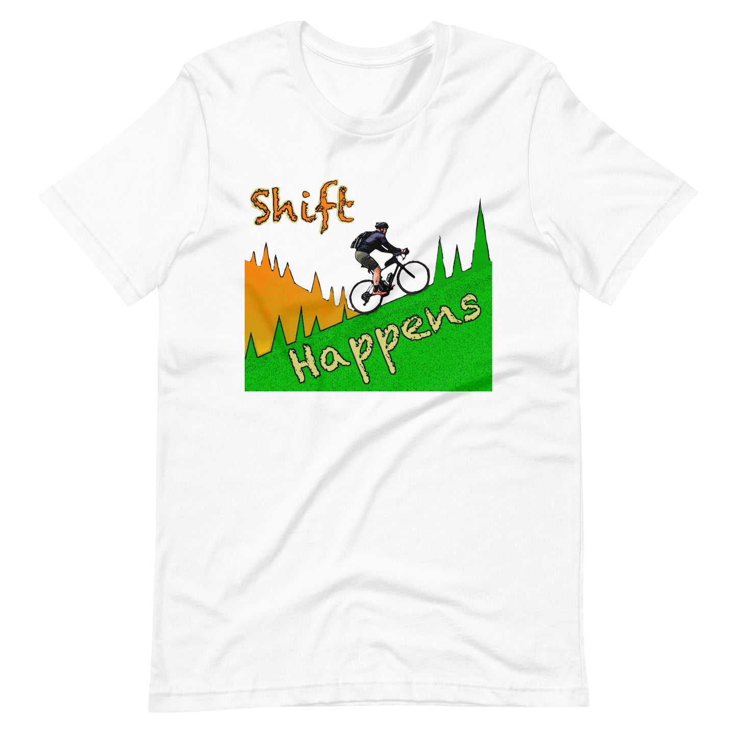Bike Shift Happens Unisex t-shirt