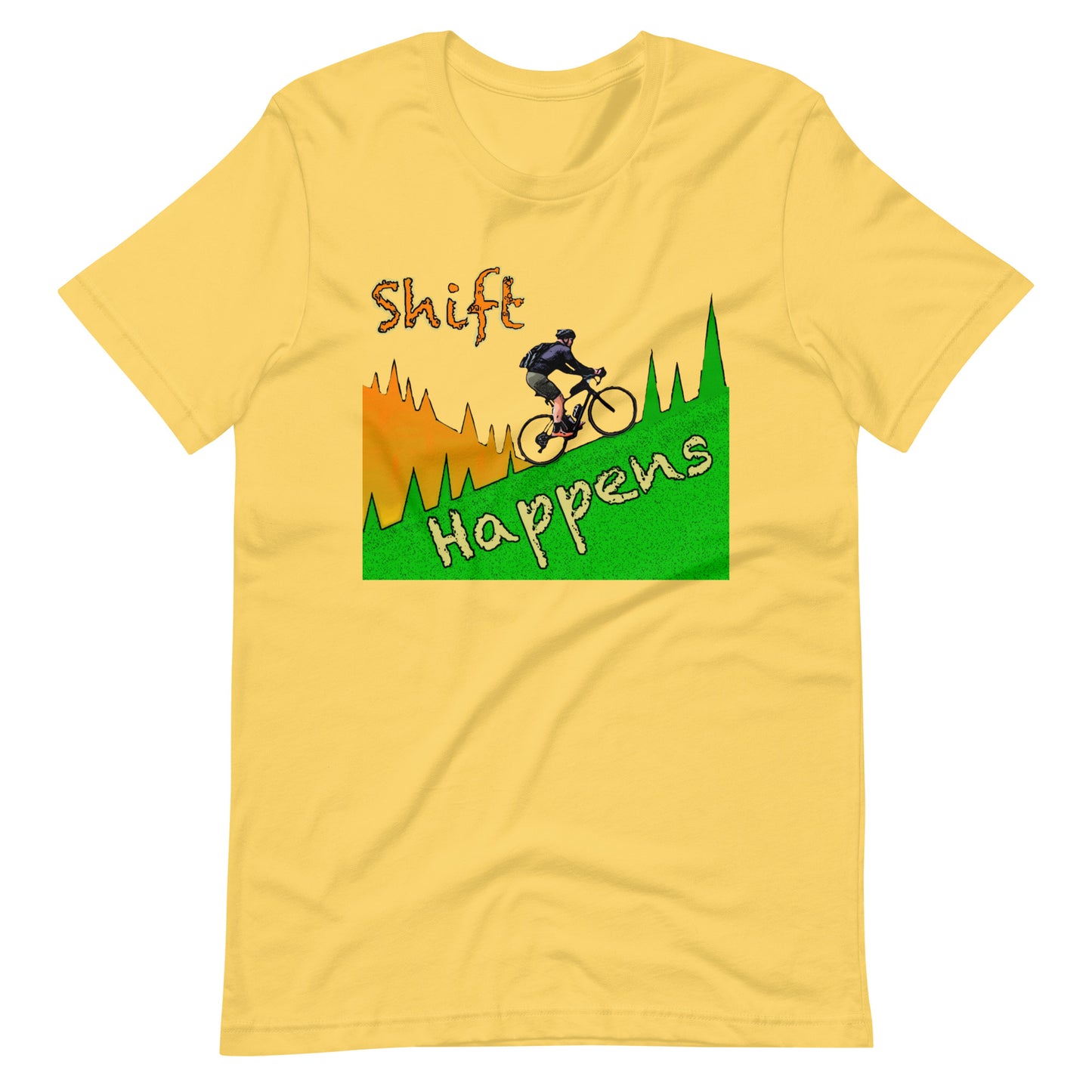 Bike Shift Happens Unisex t-shirt