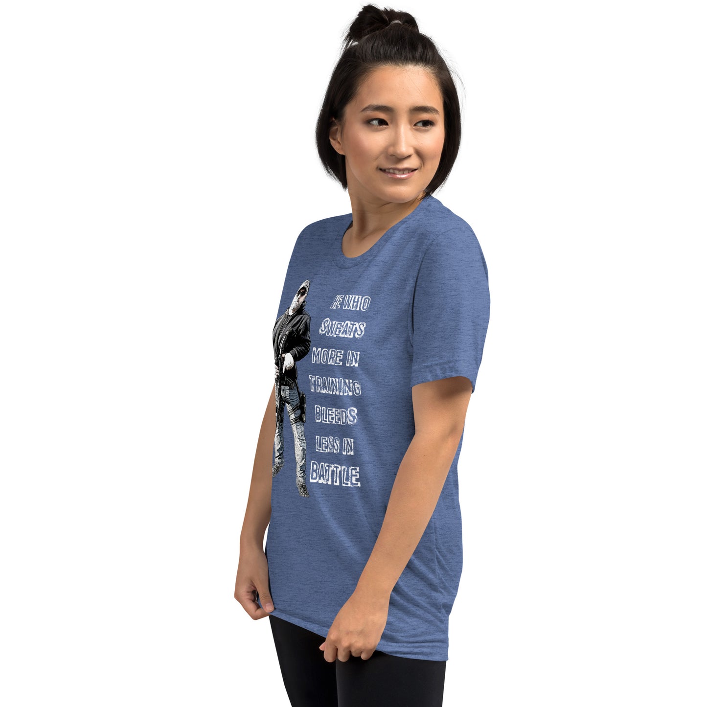 He who sweats more Short sleeve t-shirt