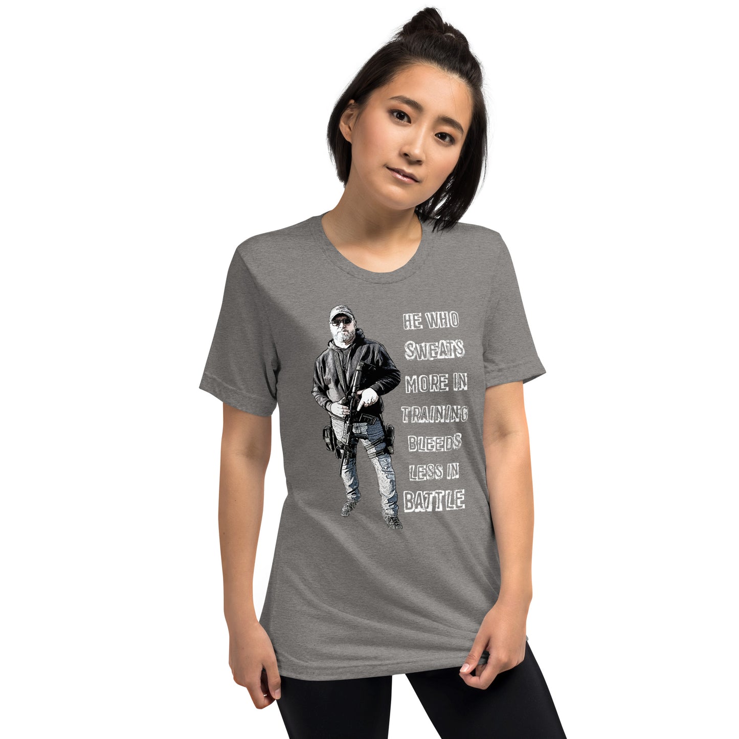 He who sweats more Short sleeve t-shirt