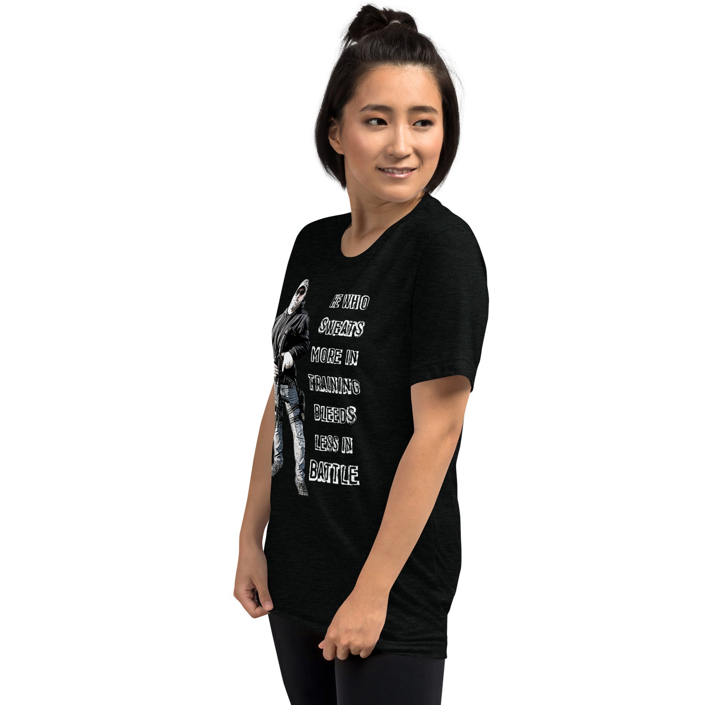 He who sweats more Short sleeve t-shirt