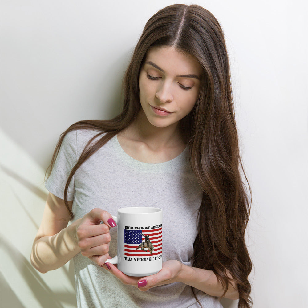 Good Ol Rodeo White glossy mug