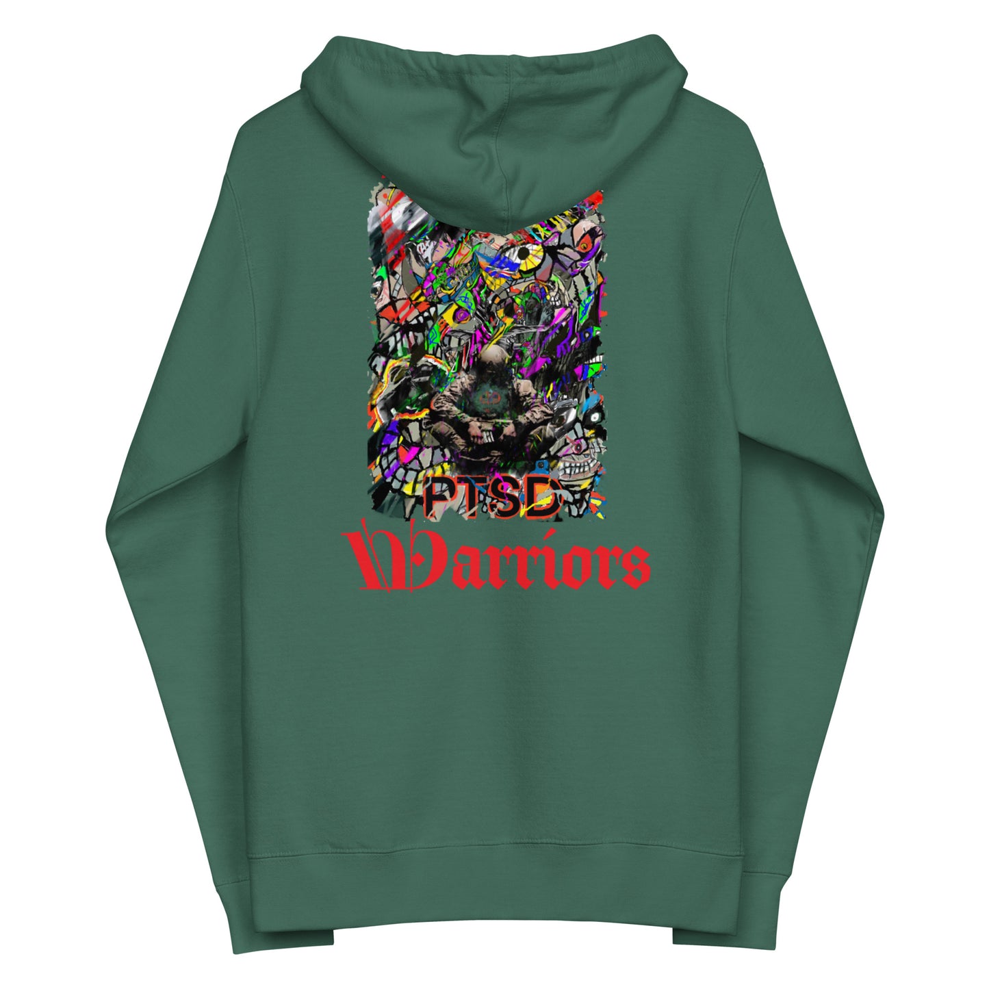 PTSD Unisex fleece zip up hoodie