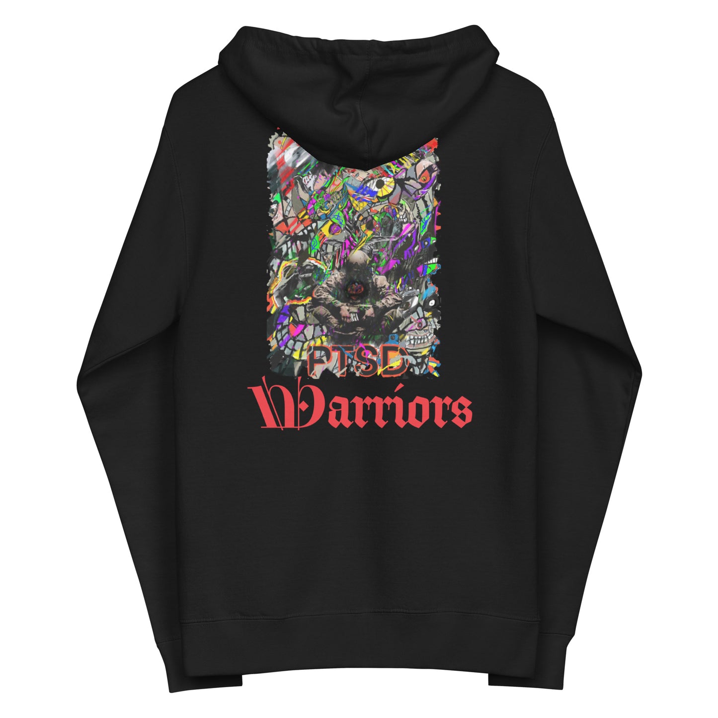 PTSD Unisex fleece zip up hoodie