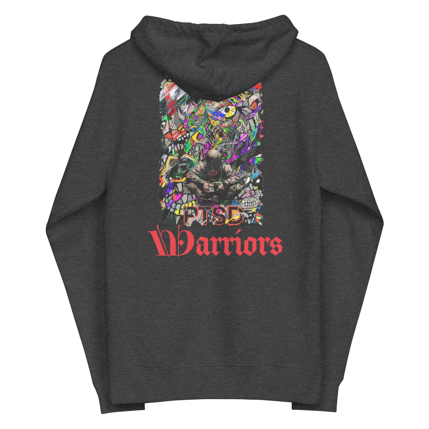 PTSD Unisex fleece zip up hoodie