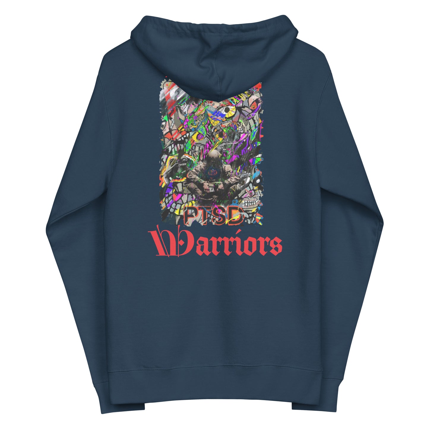 PTSD Unisex fleece zip up hoodie