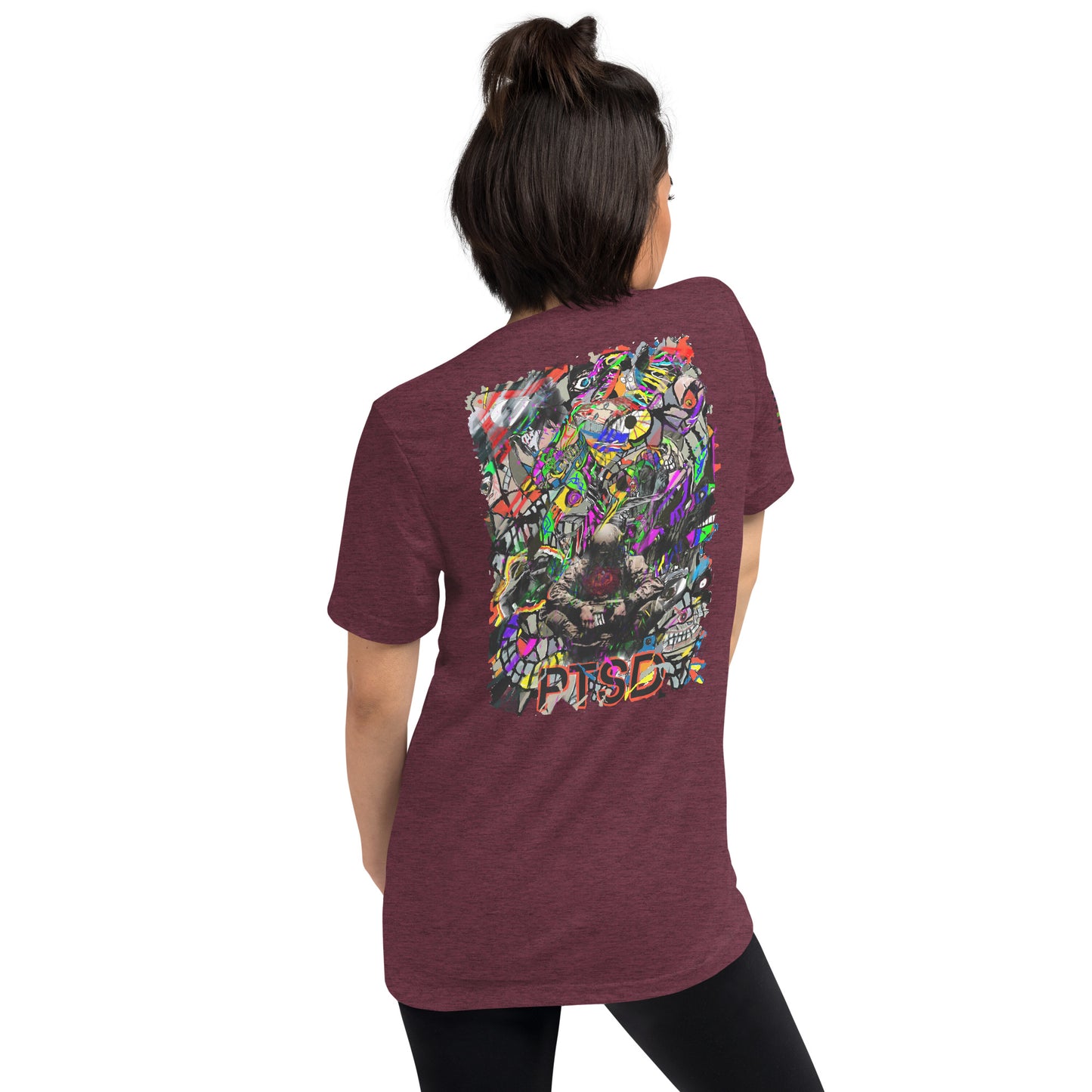 PTSD Back Shirt Design Short sleeve t-shirt