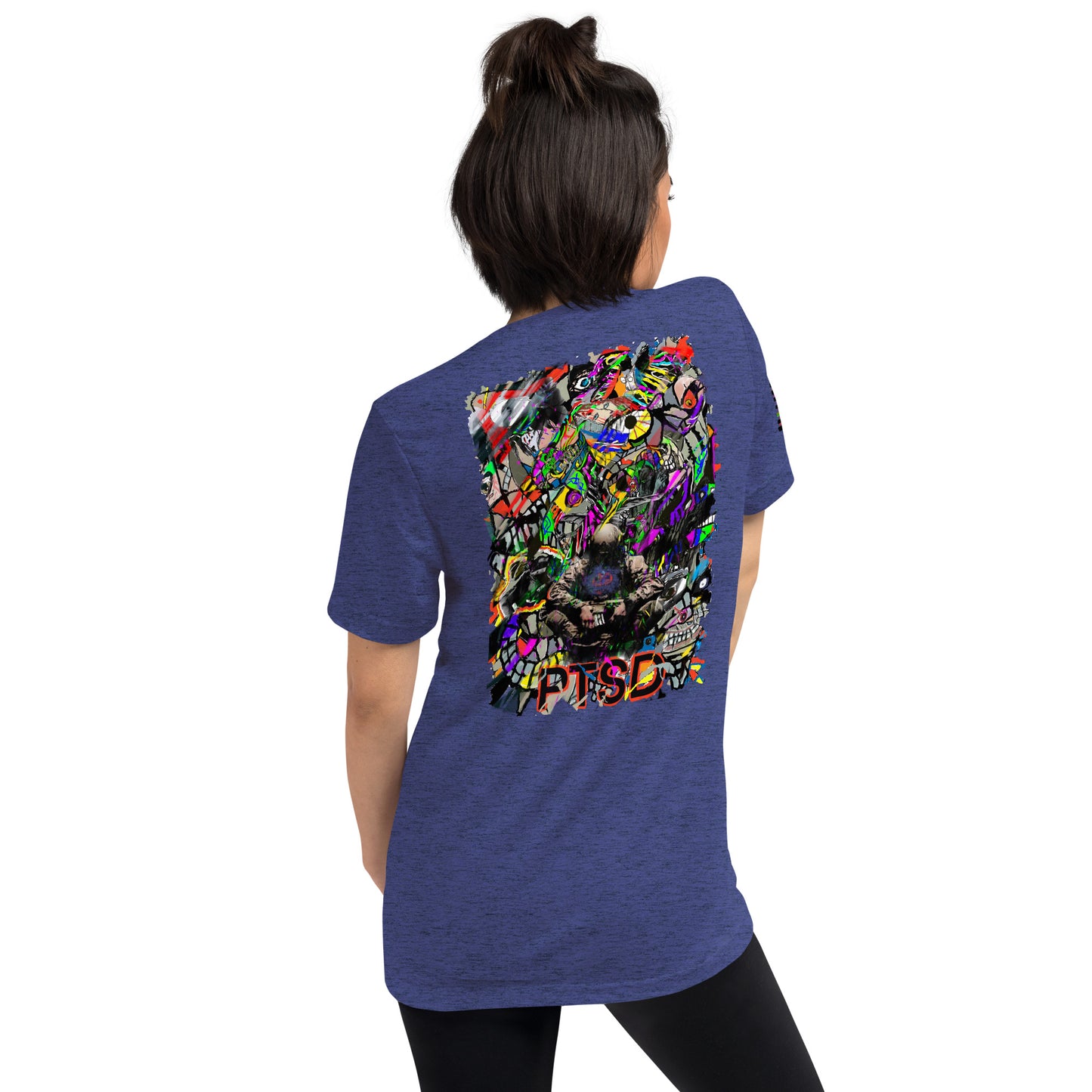 PTSD Back Shirt Design Short sleeve t-shirt