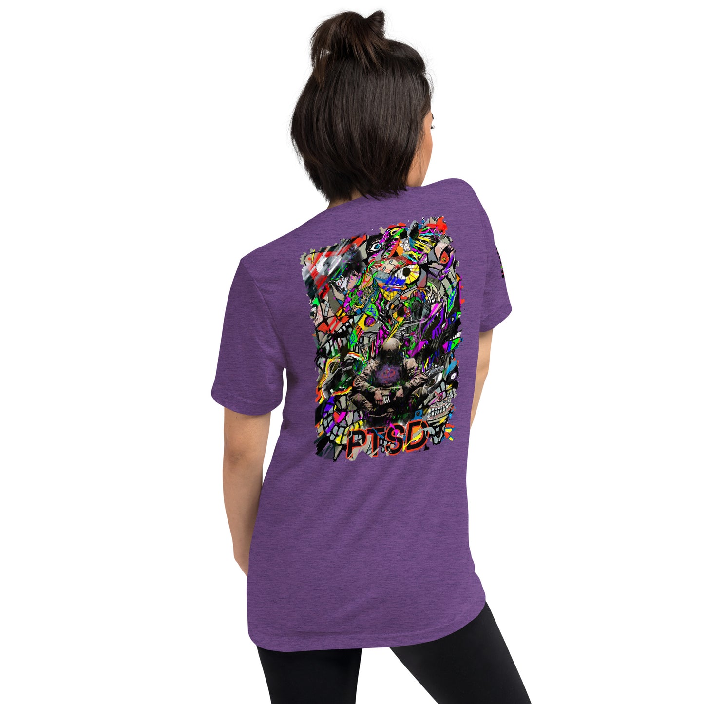 PTSD Back Shirt Design Short sleeve t-shirt