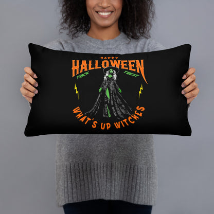 Halloween What up WitchesBasic Pillow