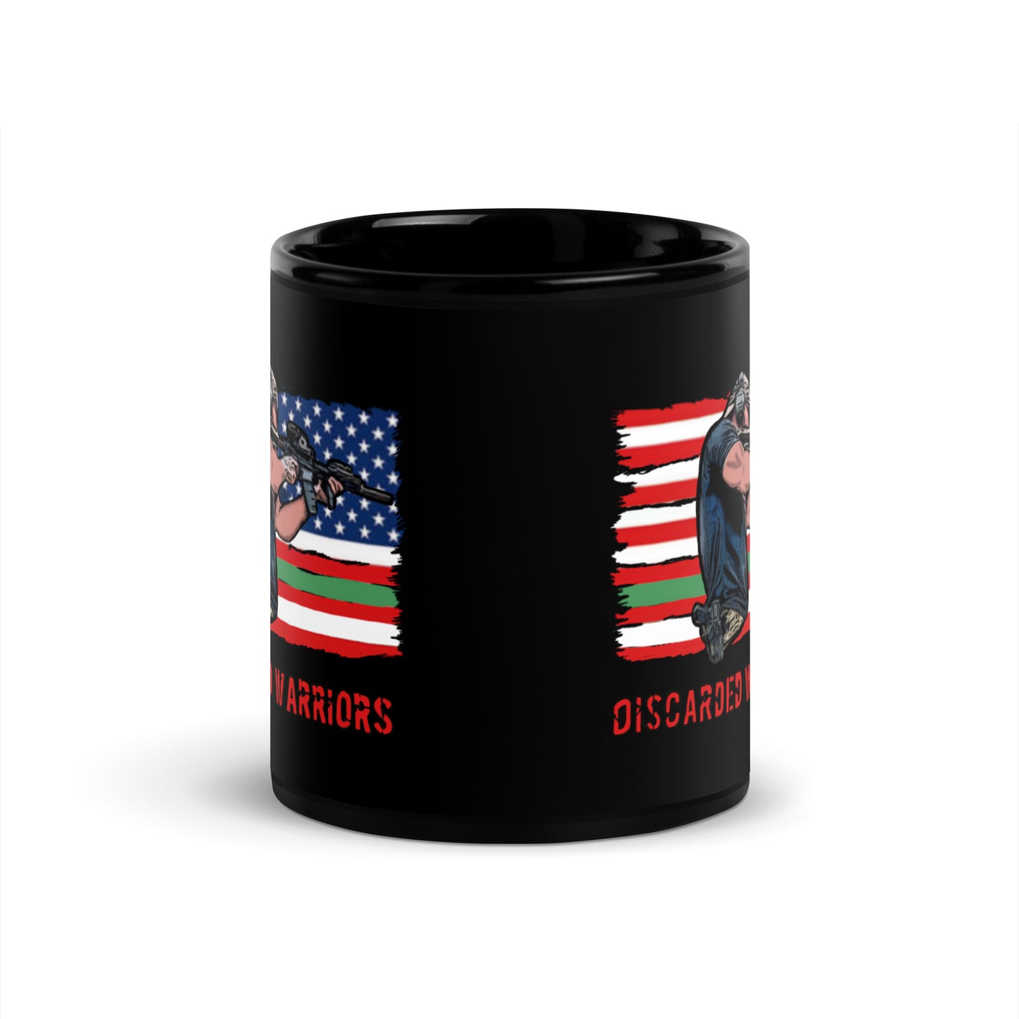 Discarded Warriors Flag Black Glossy Mug