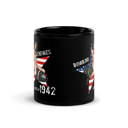Bombing Enemies Black Glossy Mug