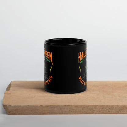 Halloween What up Witches Black Glossy Mug