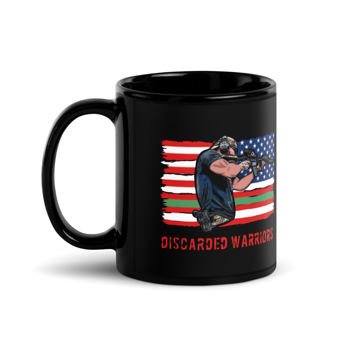 Discarded Warriors Flag Black Glossy Mug