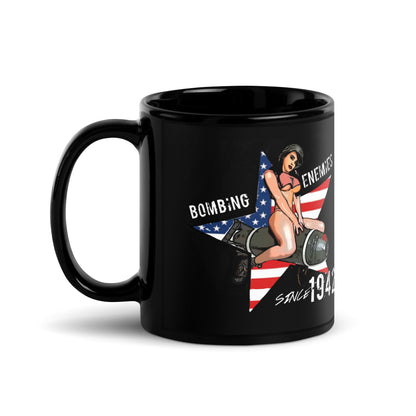 Bombing Enemies Black Glossy Mug