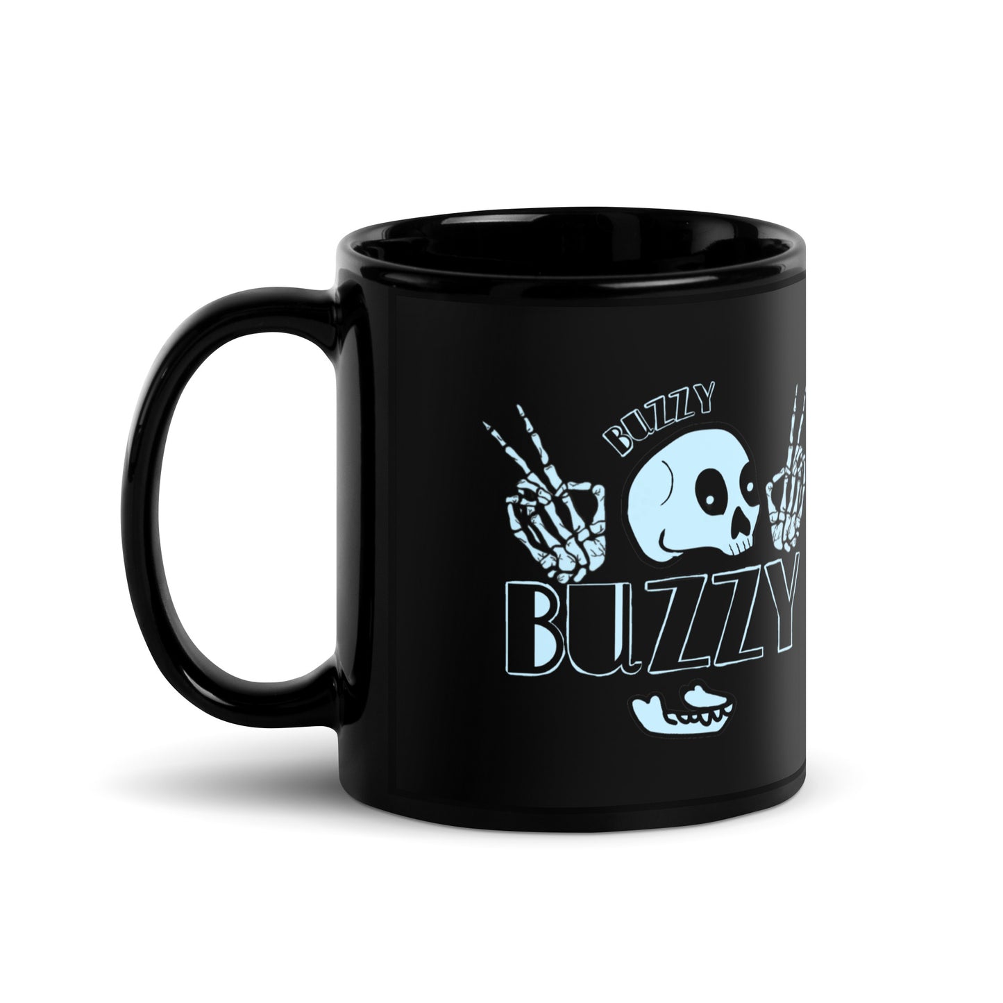 Buzzy Buzzy Black Glossy Mug